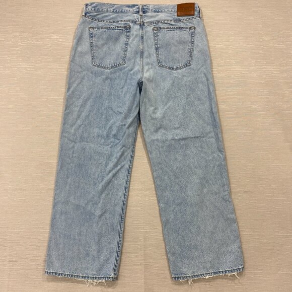 Abercrombie & Fitch Jeans Mens 34 x 30 Baggy Wide Leg Lightweight Denim Blue - Picture 3 of 12